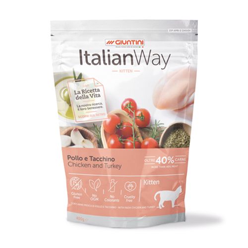 ItalianWay Cat Kitten Pollo e tacchino (10x400gr)